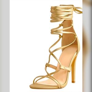 Gold Strappy Gladiator sandals